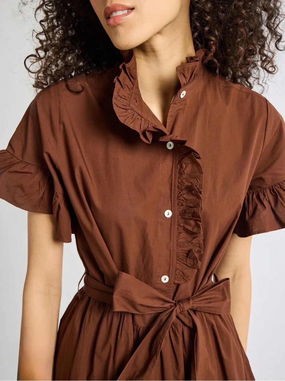 Mille Victoria dress in chocolate - Picture 5 of 13